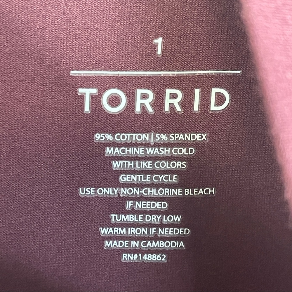Torrid Mini Foxy Mock Neck Bodycon Dress Wine Color Women’s Size 1X (14-16) - Picture 9 of 11